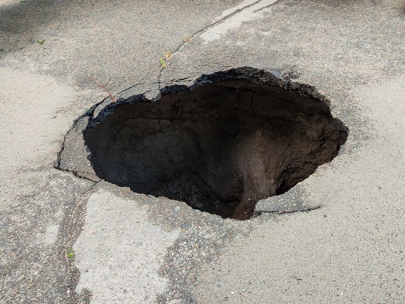 Initial Sinkhole Damage